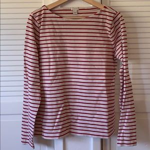 JCREW stripped scoop top